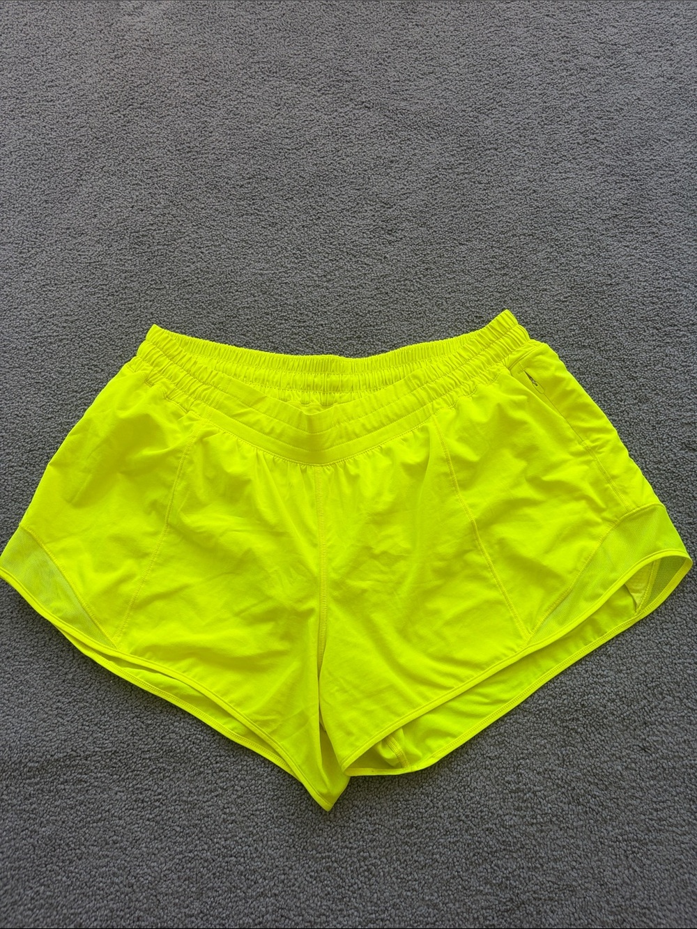 Lululemon Women’s Neon Yellow Hotty Hot Shorts Size 14
